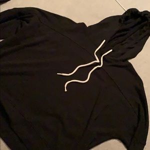 Black cropped hoodie